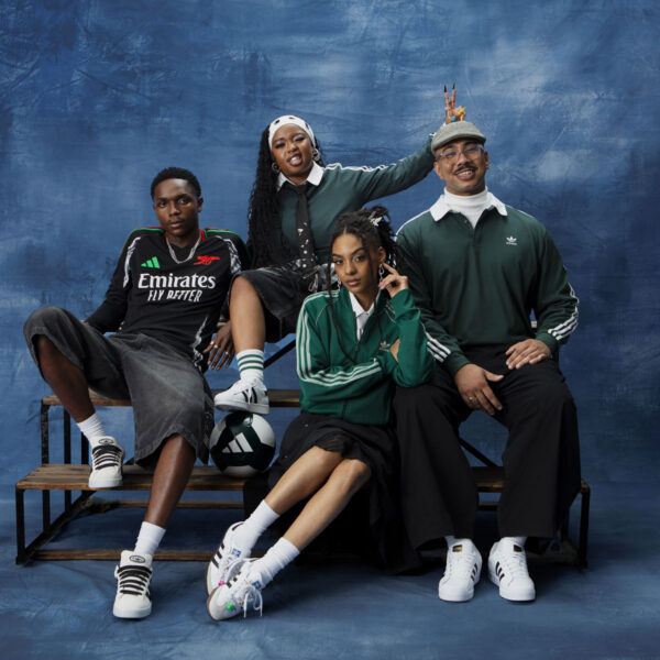 Group of models in branded apparel for a digital content production and campaign shoot