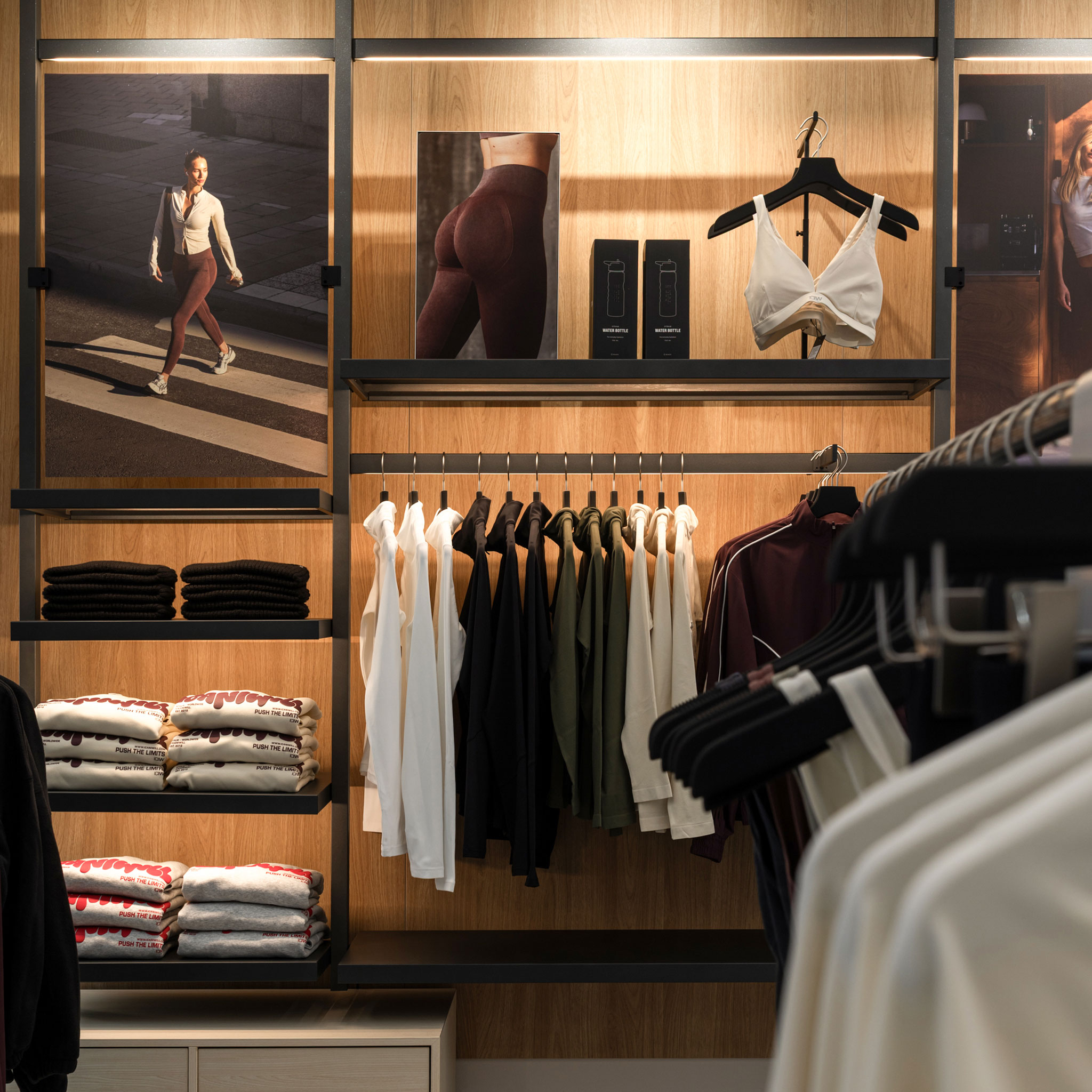 Modern retail store layout displaying clothing and products as part of retail strategy planning